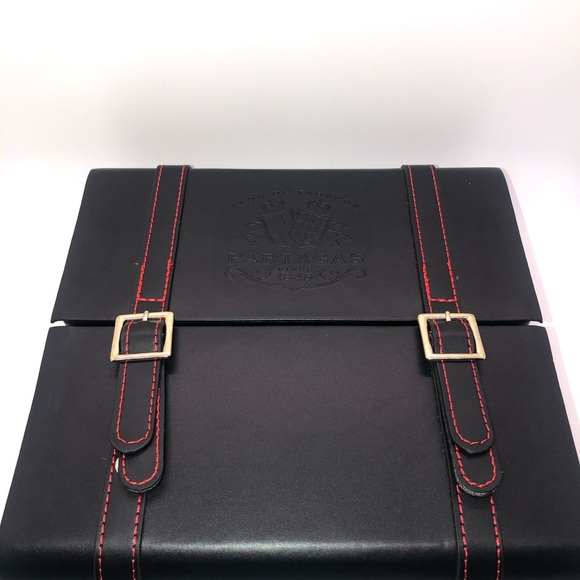 Flor De Tabascos Partagas Travel Humidor Leather And Cedar 9” X 9” - Picture 2 of 10